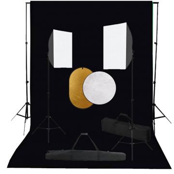 Gossi set studio foto cu lumini softbox, fundal si reflector