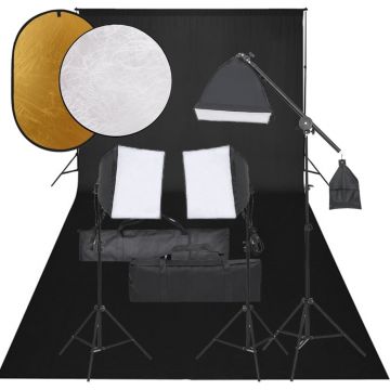 Gossi set studio foto cu set de lumini, fundal si reflector
