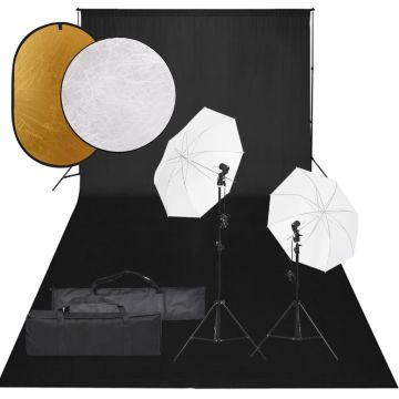 Gossi set studio foto cu set de lumini, fundal si reflector