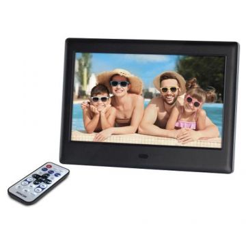 Rama foto digitala Sencor SDF 782 BK, Ecran IPS HD 7inch, 1024 x 600, Difuzor, Cititor card SD/SDHC/MMC (Negru)