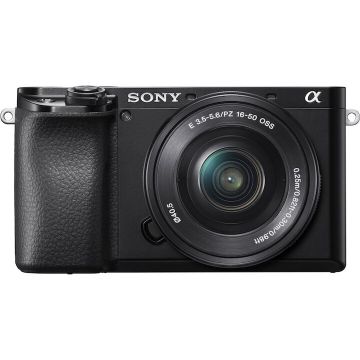 Sony Aparat foto Mirrorless Sony Alpha A6100, 24.2MP, 4K, Obiectiv 16-50mm, Negru