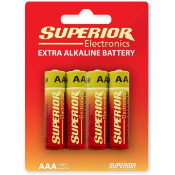 Baterii Alcaline Superior AAA 4 buc Blister