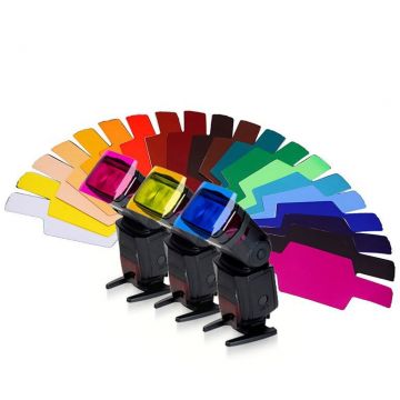 Generic Filtre colorate gel pentru blitz speedlite