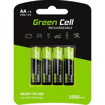Green Cell Baterii Reincarcabile 4 x AA HR6 2000mAh Green Cell GR02 Nickel-Metal
