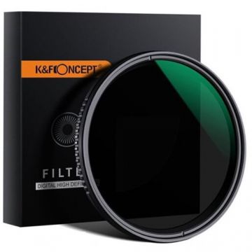 K&F Concept Filtru ND K&F Concept 52mm Variabil Fader NDX ND8-ND2000 GREEN COATED JAPAN OPTICS KF01.1354