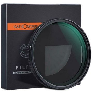K&F Concept Filtru ND K&F Concept 58mm Variabil Fader NDX ND8-ND128 GREEN COATED JAPAN OPTICS KF01.1325