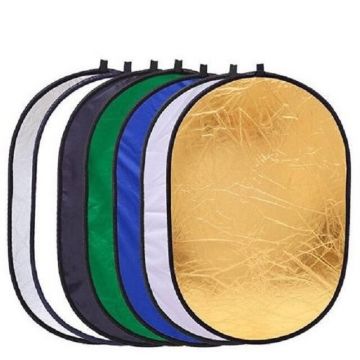 OEM Blenda ovala 7in1 gold silver difuzie alb negru albastru verde 60x90cm