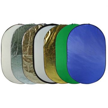 OEM Blenda ovala 7in1 gold silver difuzie alb sunfire albastru verde 60x90cm