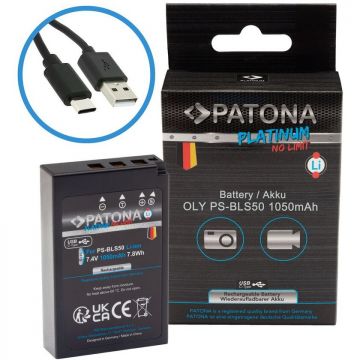 Patona Acumulator Patona Platinum BLS5 BLS-5 E-P3 E-PL2 PEN E-PL3 E-PM1 Olympus