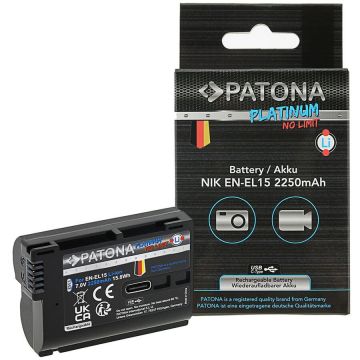 Patona ​Acumulator Patona Platinum EN-EL15C cu USB-C 2600mAh compatibil Nikon-1363