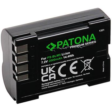 Patona Acumulator Patona Premium 2000mAh compatibil BLM1 BLM5 E1 E3 E5 E300 E330 E500 E510 E520 C-8080 C-7070 C-5060 replace Olympus-1351