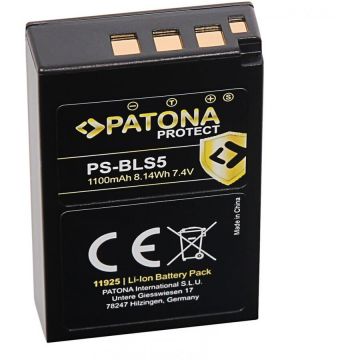 Patona Acumulator Patona Protect BLS-1 BLS-5 BLS-50 1100mAh replace OLYMPUS -11925