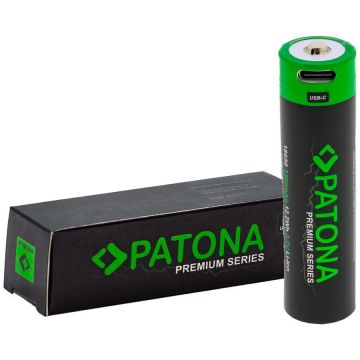 Patona Baterie PATONA Premium 18650 Cell Li-Ion protejata cu intrare USB-C 3.7V 3300mAh-6525