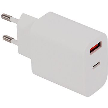 Patona Incarcator Patona Fast Charger 18W PD QC 3.0 1x USB-C 1x USB-A 5V 3A-2584