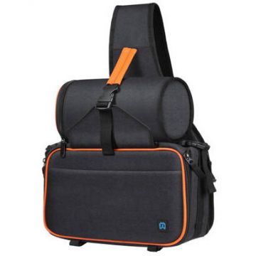 Puluz Geanta de umar Puluz impermeabila cu husa detasabila pentru obiectiv pentru camera video sport si accesorii, Negru PU5014B