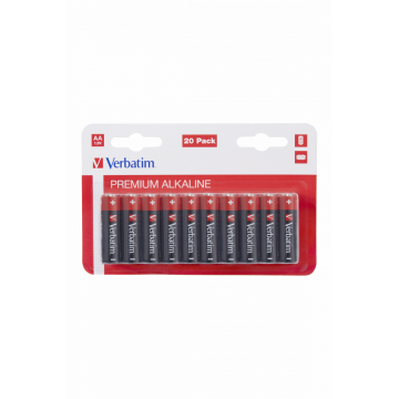 Verbatim Baterii Verbatim, Alkaline, AA, 20 buc, 49877