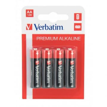 Verbatim Baterii Verbatim, Alkaline, AA, 4 buc, 49921