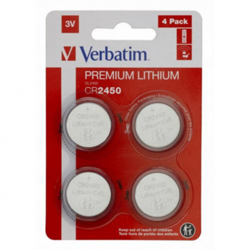Verbatim Baterii Verbatim, Lithium, CR2450, 3V, 4buc, 49535