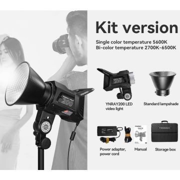 Yongnuo Kit Lampa Video LED COB 200W Smart YONGNUO YNRAY200 Bi-color 2700k 6500k