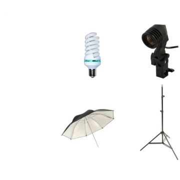 Generic Starter kit lumina continua foto-video cu umbrela de reflexie 101cm