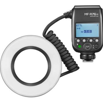 Godox Blitz Macro Patina Pentru Nikon Godox MF-R76N Blit Macro Ring Light