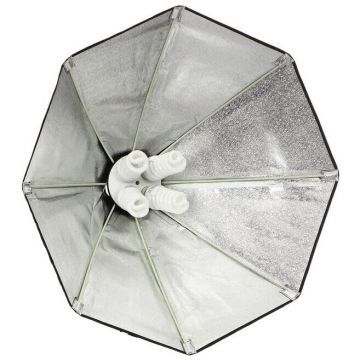 OEM Kit suport pentru 4 becuri cu fasung E27 + softbox octogonal 85cm