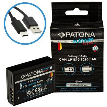 Patona Acumulator Patona Platinum LP-E10 1020mAh replace Canon PE10 EOS1100D EOS 1100D-1404