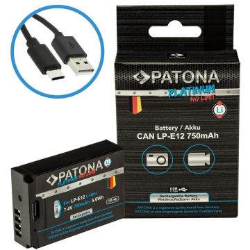 Patona Acumulator Patona Platinum LP-E12 750mAh replace Canon EOS 100D EOS-M50-1396