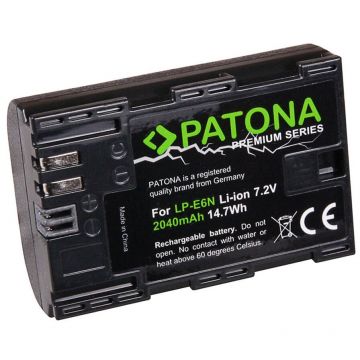 Patona Acumulator Patona Premium LP-E6N 2040mAh compatibil Canon EOS 5D Mark II III IV 7D 60D 70D 80D 6D 5D -1259