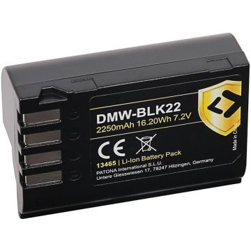 Patona Acumulator Patona Protect DMW-BLK22 2250mAh replace Panasonic Lumix DC-S5 G9 GH5 GH5S-13465