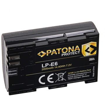 Patona Acumulator Patona Protect LP-E6 2000mAh compatibil Canon EOS 5D Mark II III IV 7D 60D 70D 80D 6D 5D -12125