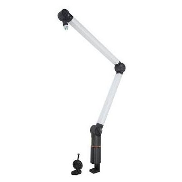 Pulse Pulse Boom-Arm suport de microfon argint cu montura pe birou MBA002