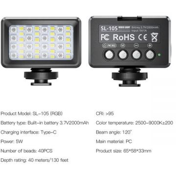 Seafrogs Lampa LED SeaFrogs SL-105 RGB subacvatica