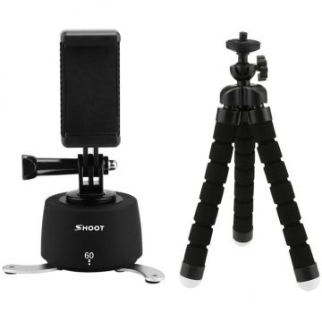 Shoot Mini trepied cu cap trepied si suport time laps pentru camere foto-video si smartphone