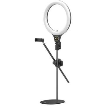 Ulanzi KIT Desktop Ring Light LED Ulanzi T1 cu suport lampa/bracket si suport telefon pentru vlog/conferinta-2517