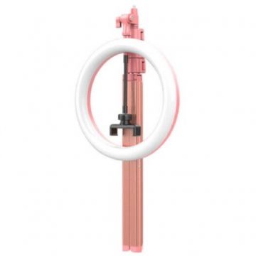 Ulanzi Selfie Ring Light LED roz Ulanzi cu stativ si telecomanda