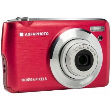 Agfaphoto Aparat foto compact digital Agfa DC8200 + Husa+ Card SD 16GB, 18 MP, 2,7'', zoom 8X, Rosu