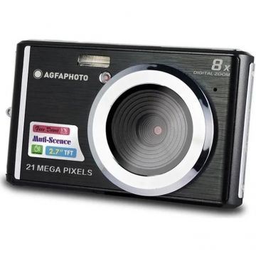 Agfaphoto Aparat foto digital compact Agfa Photo DC5200,  21 MP, zoom digital 8x, inregistrare video HD, Negru