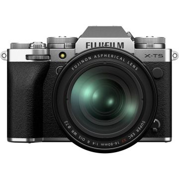 FUJIFILM Aparat foto Mirrorless Fujifilm X-T5 , 40MP, Argintiu + Obiectiv XF 16-80mm