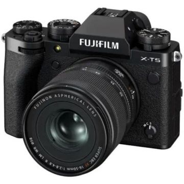 FUJIFILM Aparat Foto Mirrorless Fujifilm X-T50, 40.2 MB + Obiectiv XF 16-50mm, Negru