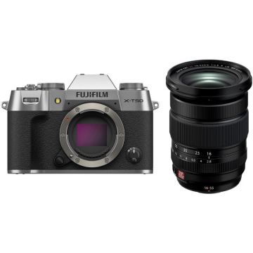 FUJIFILM Aparat Foto Mirrorless Fujifilm X-T50, 40.2MB + Obiectiv XF 16-55mm F2.8 R LM WR II, Argintiu