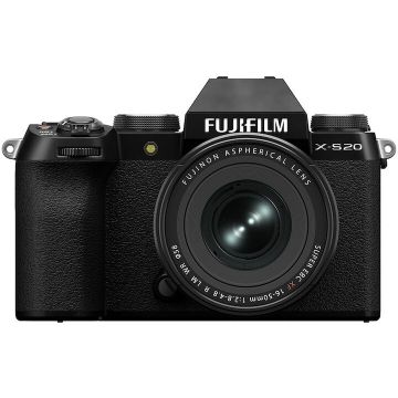FUJIFILM Camera Foto Mirrorless Fujifilm X-S20, 26.1 MB + Obiectiv XF 16-50 mm, Negru