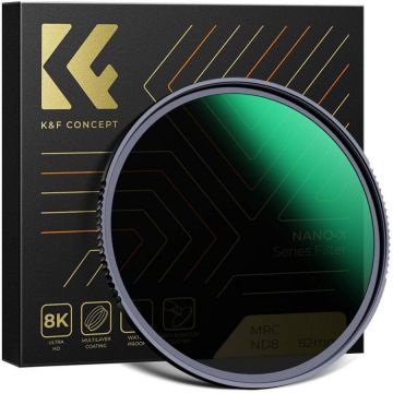 K&F&nbsp;Concept Filtru K&F Concept ND8 Lens Filter Ultra Slim Frame Nano-X Series 82mm
