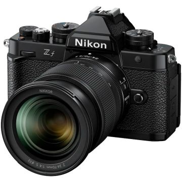 Nikon Aparat foto Mirrorless Nikon Z f Body, Full-Frame, 24.5 MP, 4K + Obiectiv 24-70mm f/4 S, Negru