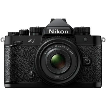 Nikon Aparat foto Mirrorless Nikon Z f Body, Full-Frame, 24.5 MP, 4K + Obiectiv 40mm f/2 SE, Negru
