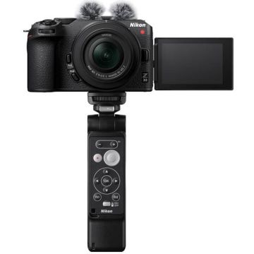 Nikon Aparat foto Mirrorless Nikon Z30 Vlogger Kit, 20.9 MP , 4K, Wi-Fi, + Obiectiv 16-50mm, Negru