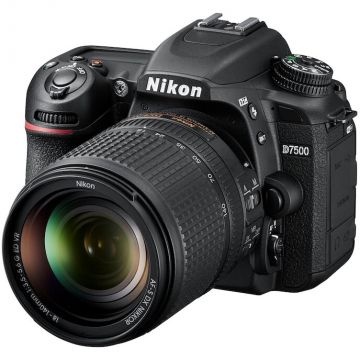 Nikon Camera Foto DSLR Nikon D7500, Rezolutie senzor 20.9 MP, Obiectiv 18–140 mm F/3.5-5.6G ED VR, Negru