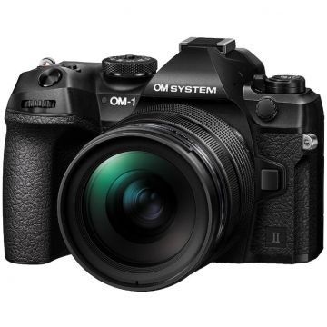 OLYMPUS Camera Foto Mirrorless OLYMPUS OM System OM-1 Mark II, 20.4MP 4k, Kit cu Obiectiv 12-40mm f/2.8 PRO II, LCD 3, micro-HDMI, Montura MFT, Negru