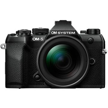 OLYMPUS Camera Foto Mirrorless OM SYSTEM OM-5 Mark II, Kit cu Obiectiv 12-45 mm, 20MP, Video 4K, Negru