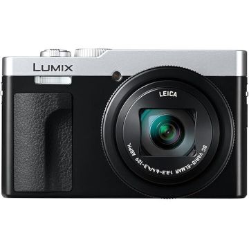 Panasonic Camera foto compacta Panasonic LUMIX DC-TZ99E-S, obiectiv Leica DC, zoom 30x, 24–720 mm, 20.3 MP, stabilizare optica (OIS), filmare 4K 30p, ecran rabatabil de 7, 6 cm, WiFi, Bluetooth, negru-argintiu